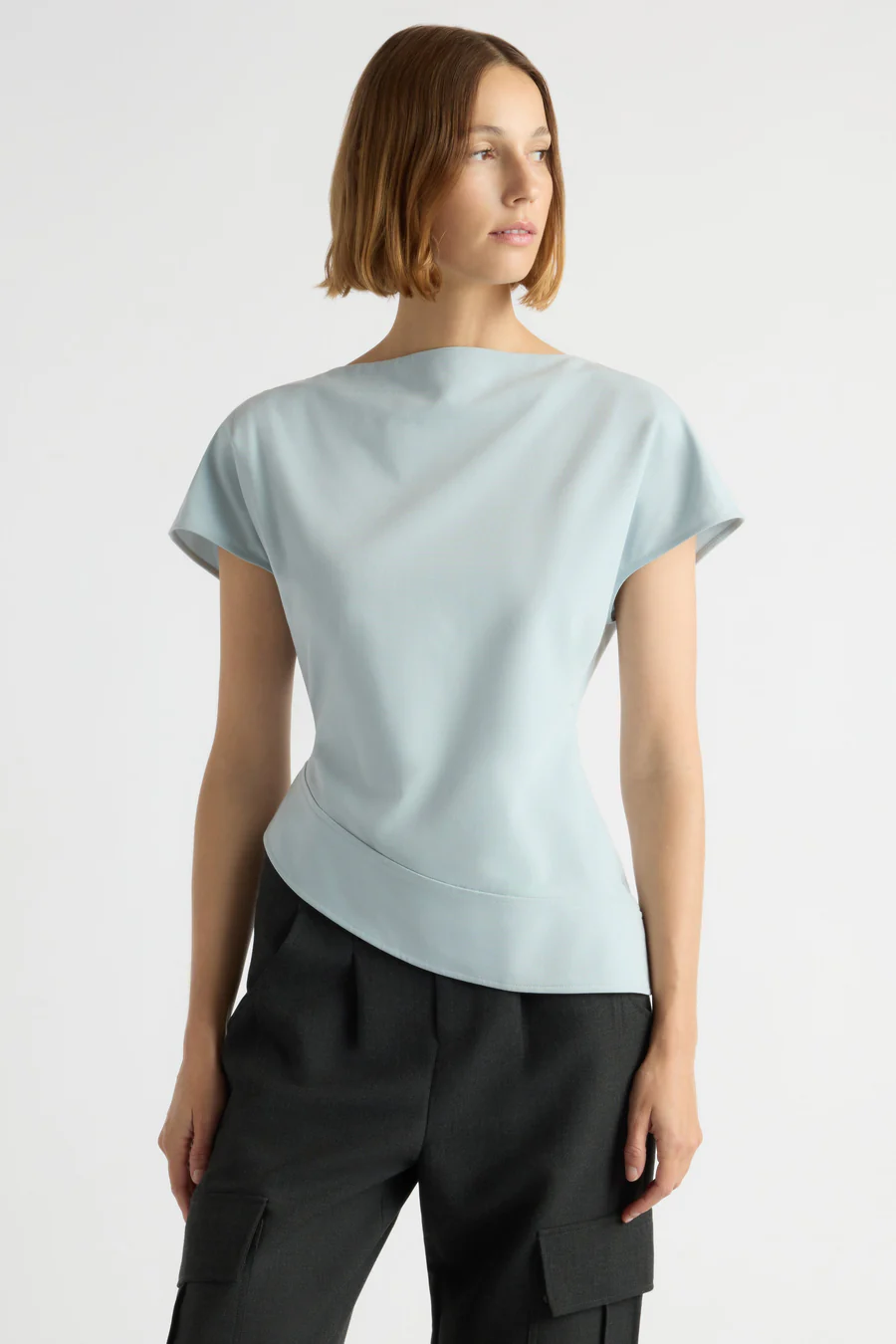 McKenna Asymmetric-Hem Blouse