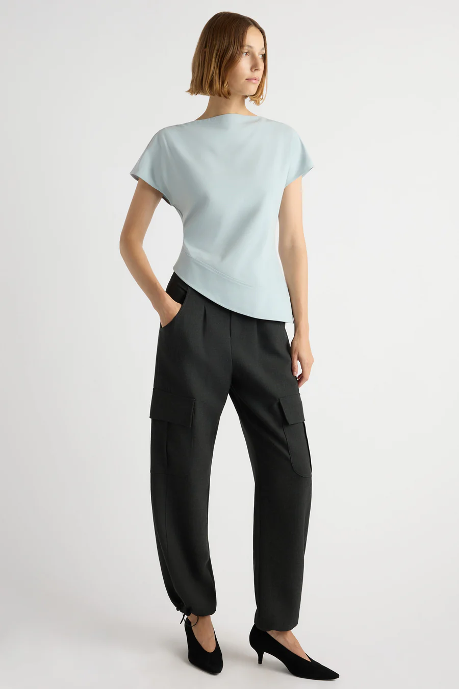 McKenna Asymmetric-Hem Blouse thumbnail 2