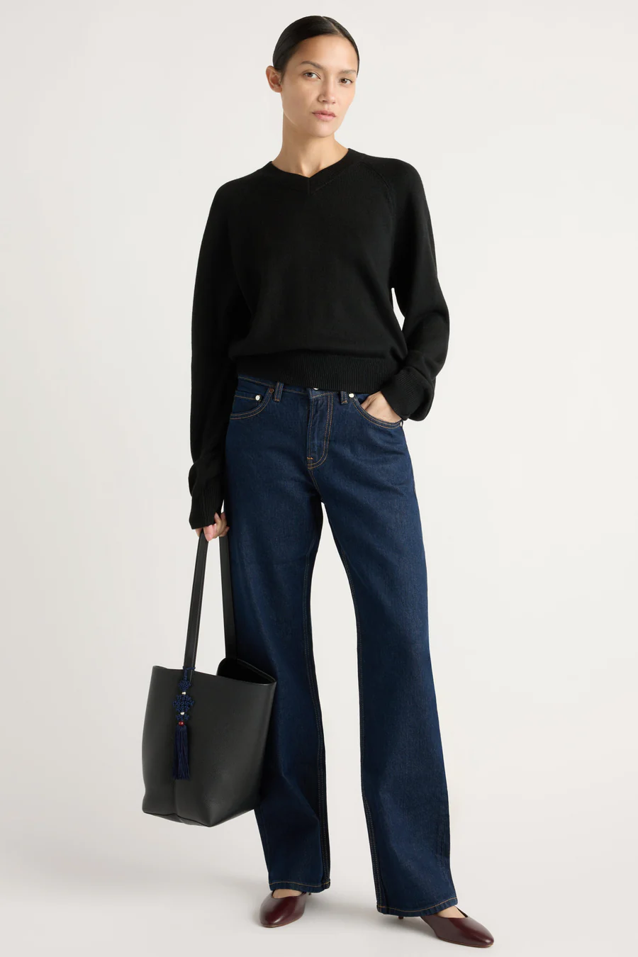 Gabby Wool-Blend V-Neck Sweater thumbnail 2