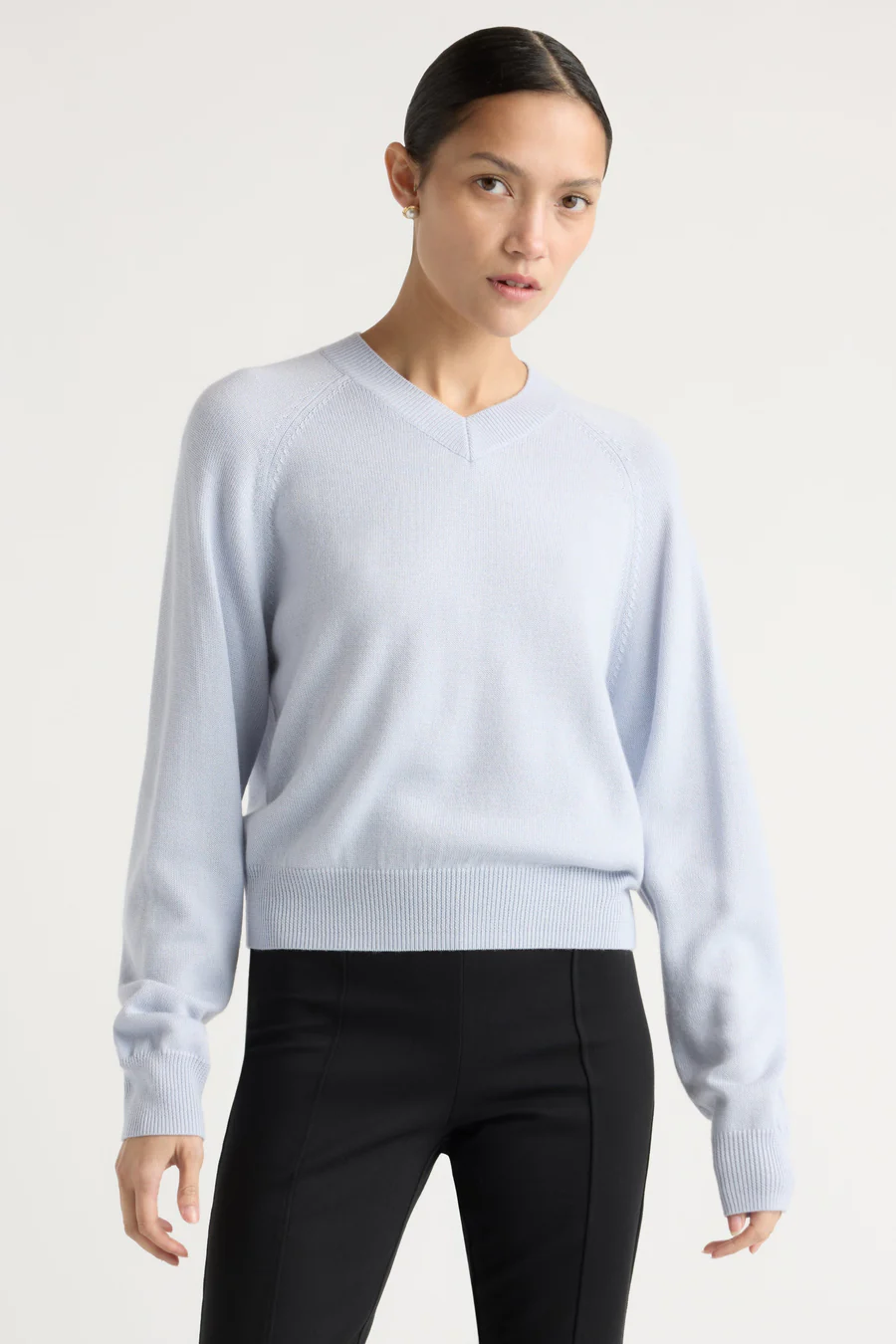 Gabby Wool-Blend V-Neck Sweater thumbnail 3