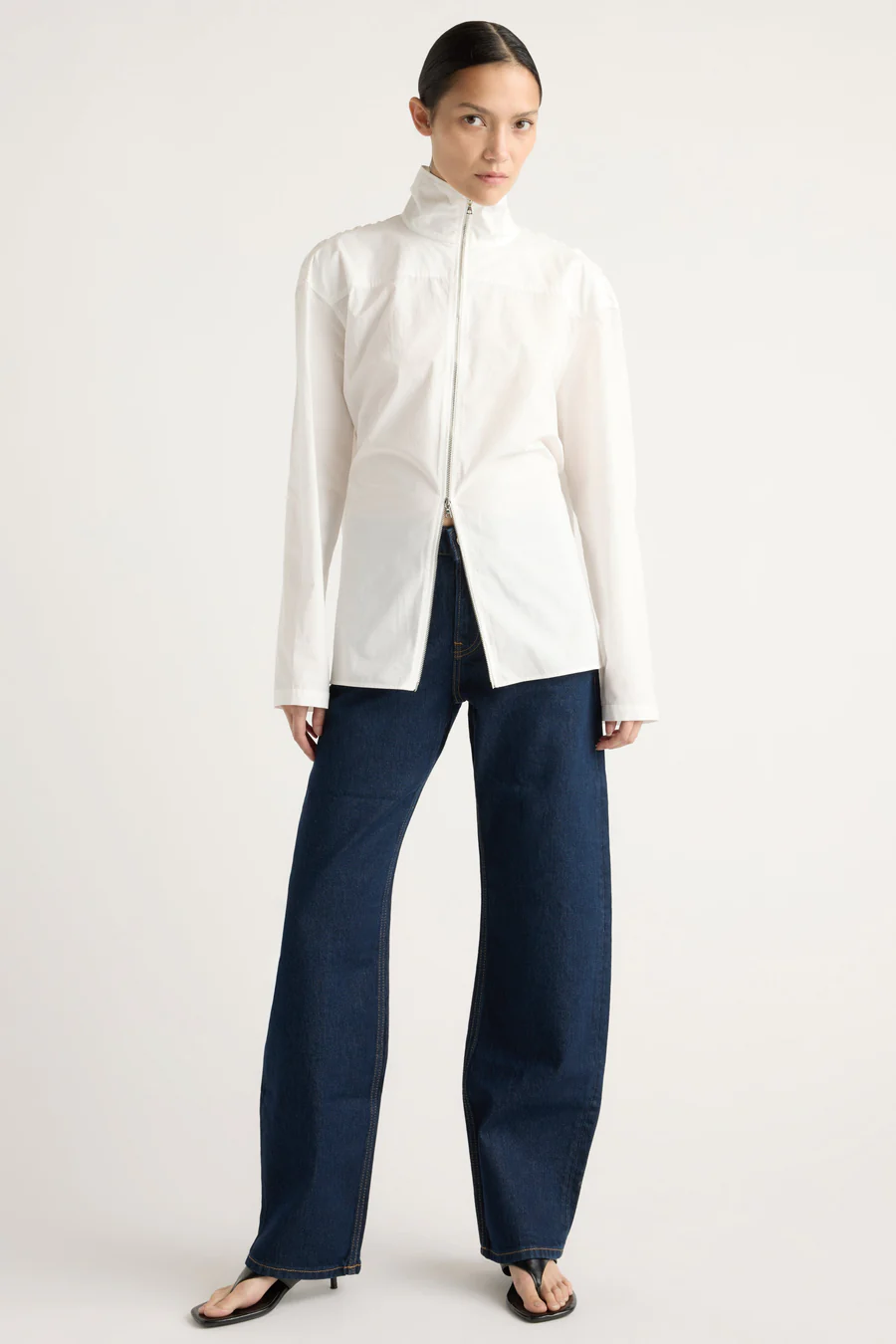 Baylor Cotton Back-Detail Tunic Blouse